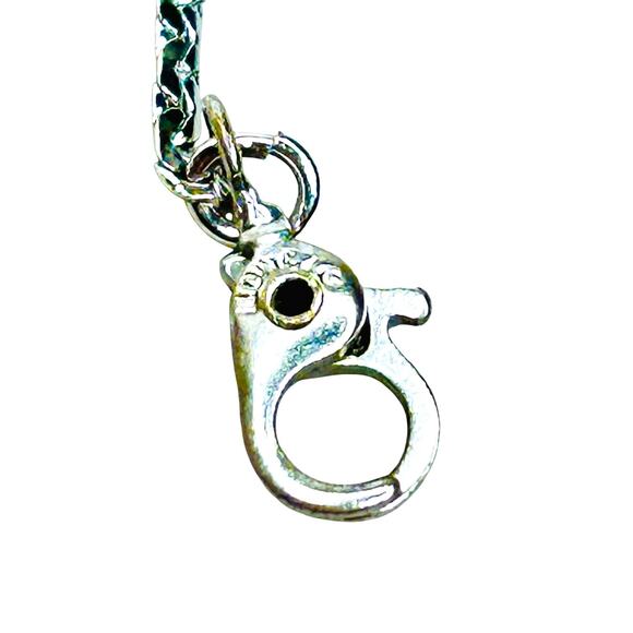 Vintage Monet Two Hearts Dainty Silver Tone Bracelet - Picture 4 of 5